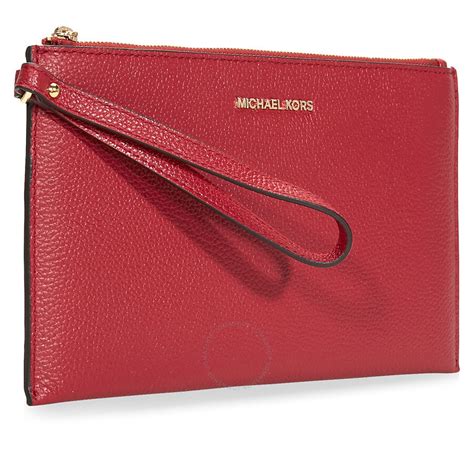 michael michael kors mercer leather wristlet|michael kors wristlet outlet.